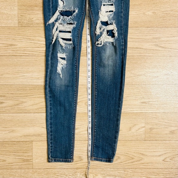 Fashion Nova High Rise Skinny Jeans | Size 1 | NWOT | Distressed Denim - Picture 10 of 12